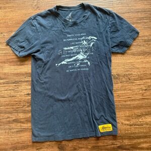 Official Bruce Lee "Be Water My Friend" Quote TShirt Men Small Gray Made in USA